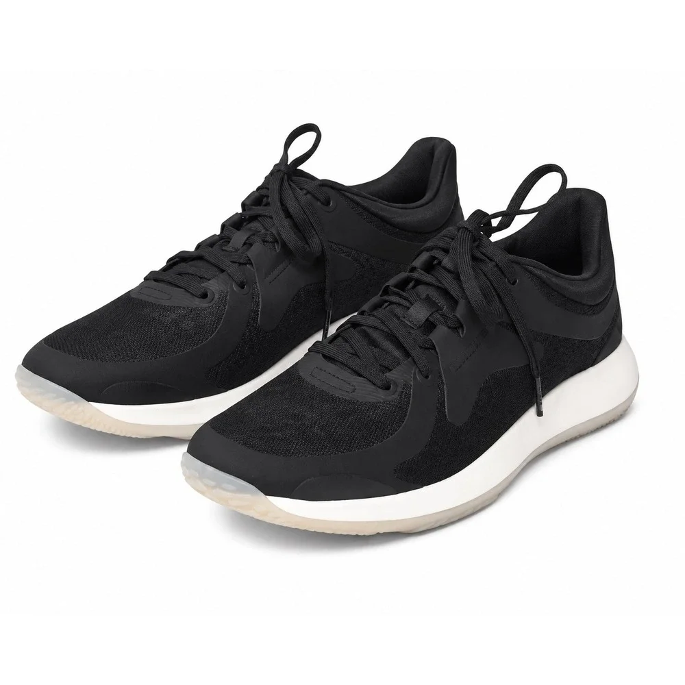Lululemon strongfeel‎ train Womens 8.5 Workout Shoes Black sneaker lace up gym